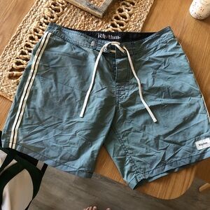 Rhythm Blue Shorts with White Stripes